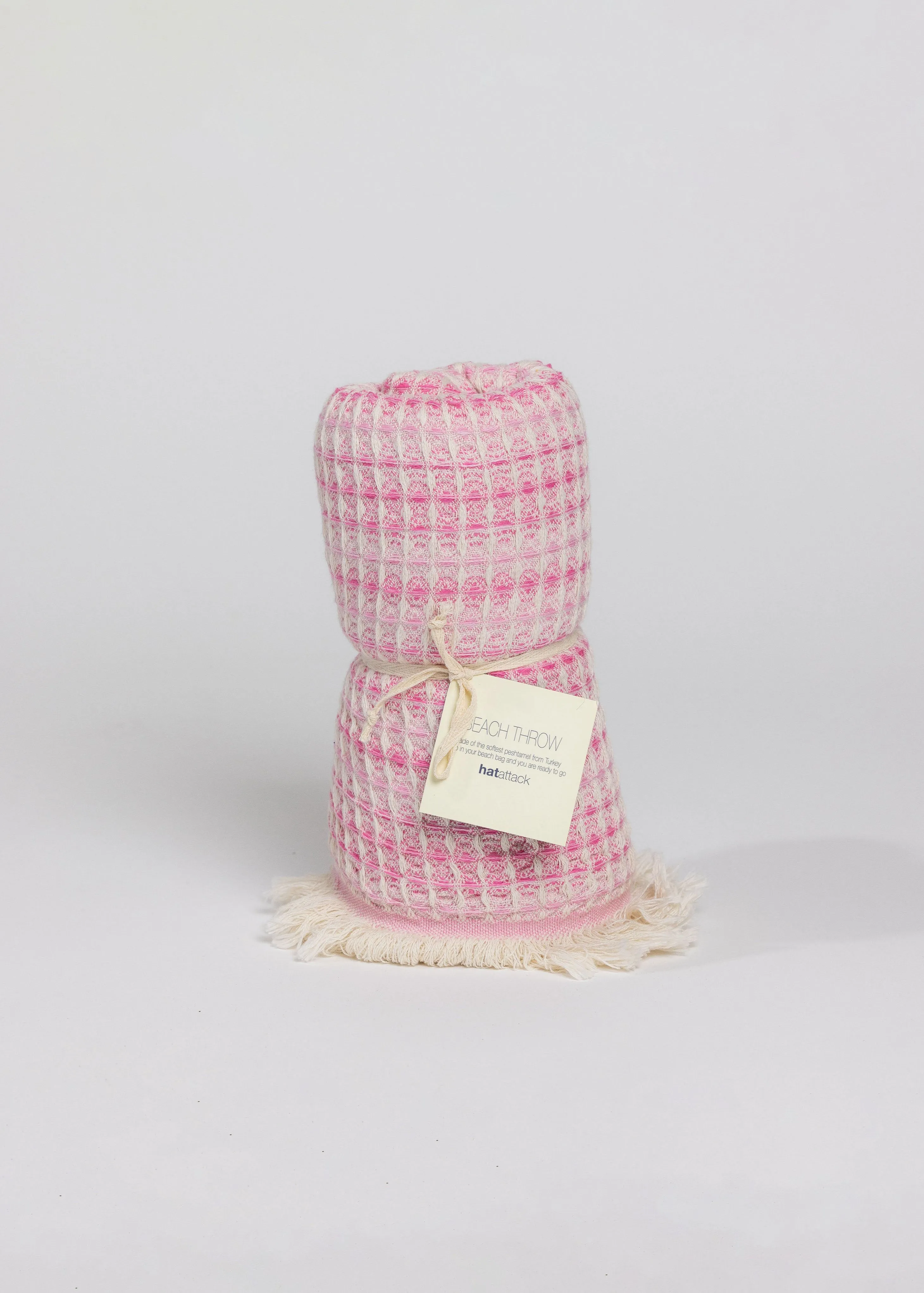 Waffle Beach Throw- Pink