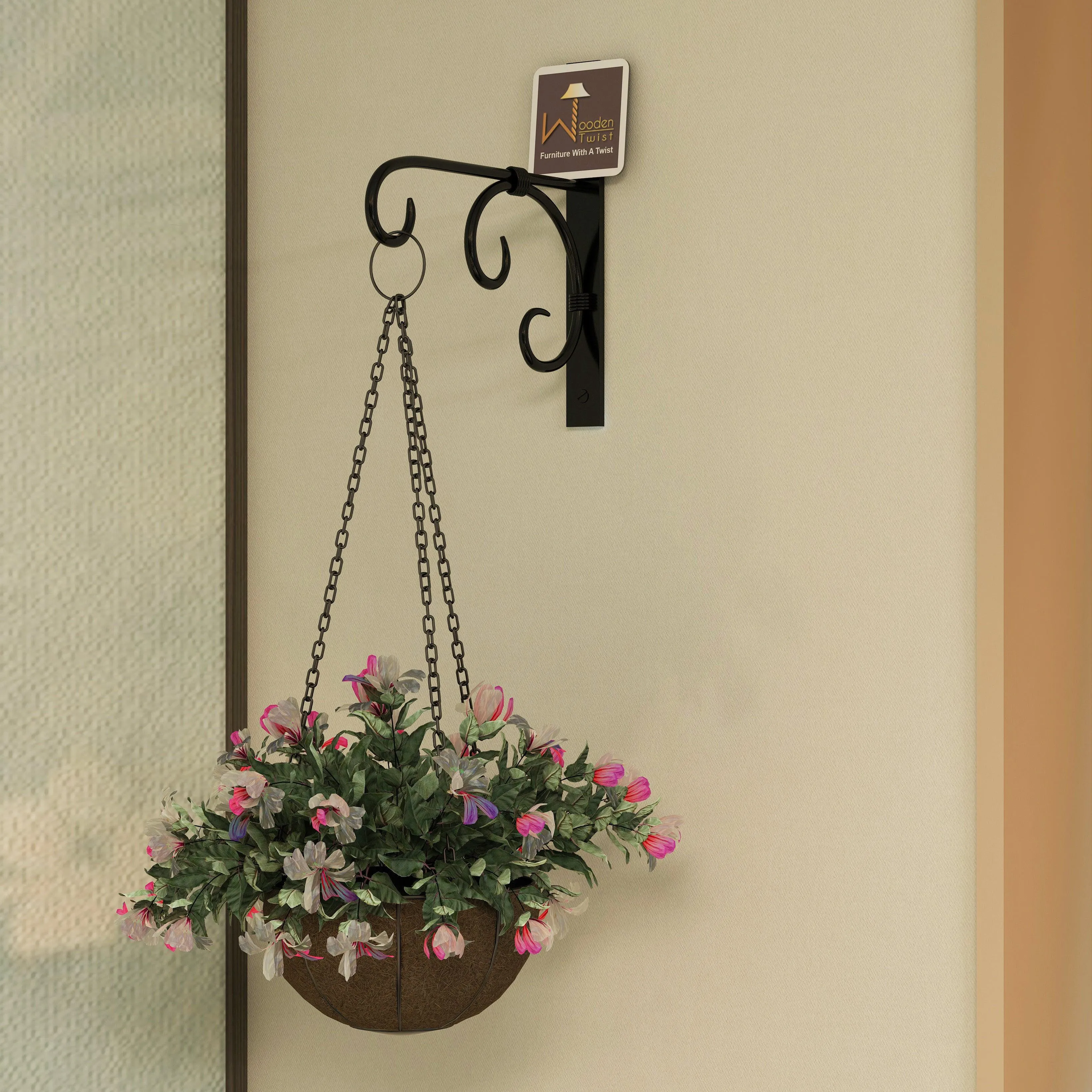 Wall Mounted Metal Bracket for Hanging Pot