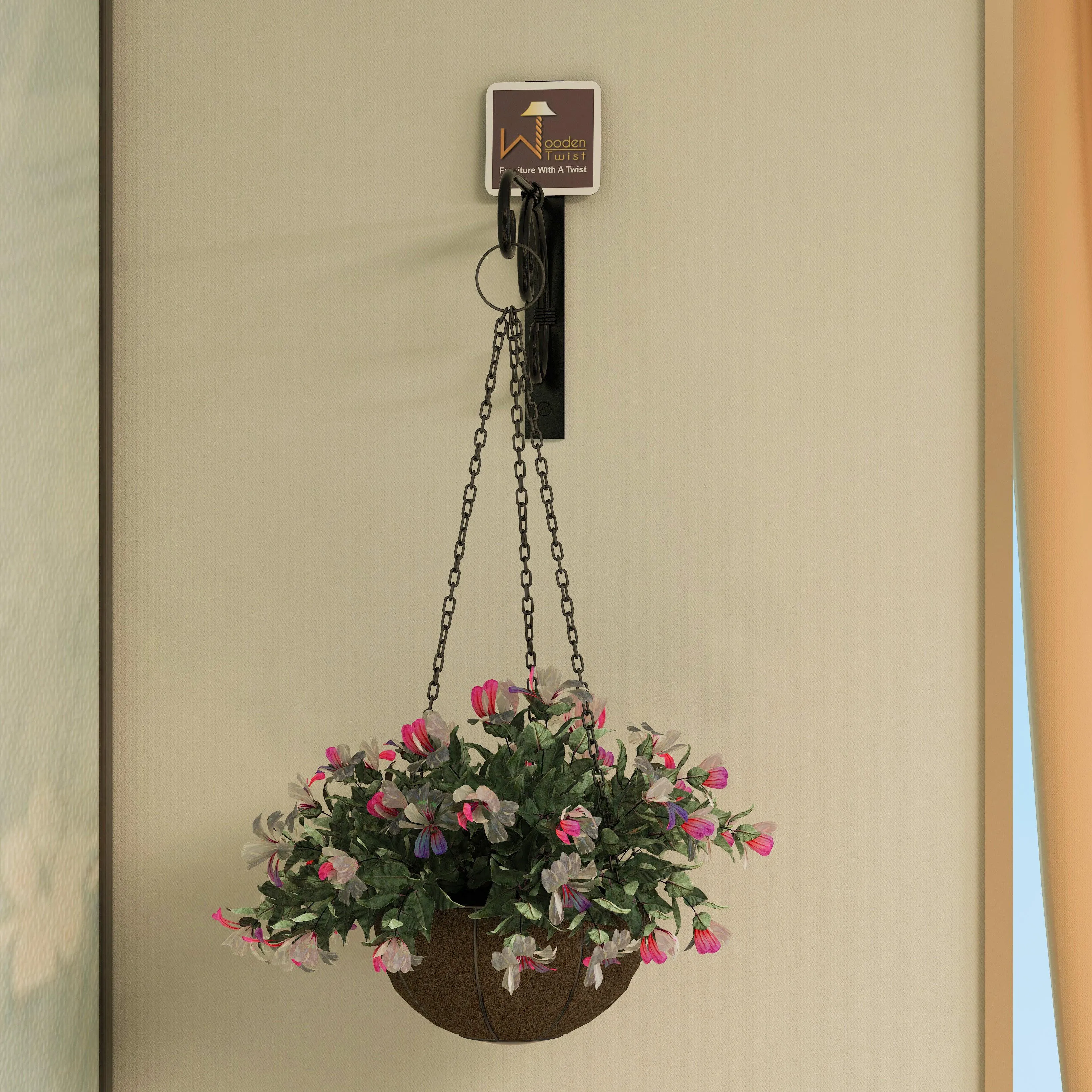 Wall Mounted Metal Bracket for Hanging Pot