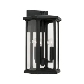 Walton 3-Light Outdoor Wall Lantern in Black