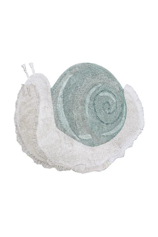 WASHABLE ANIMAL COTTON RUG SNAIL