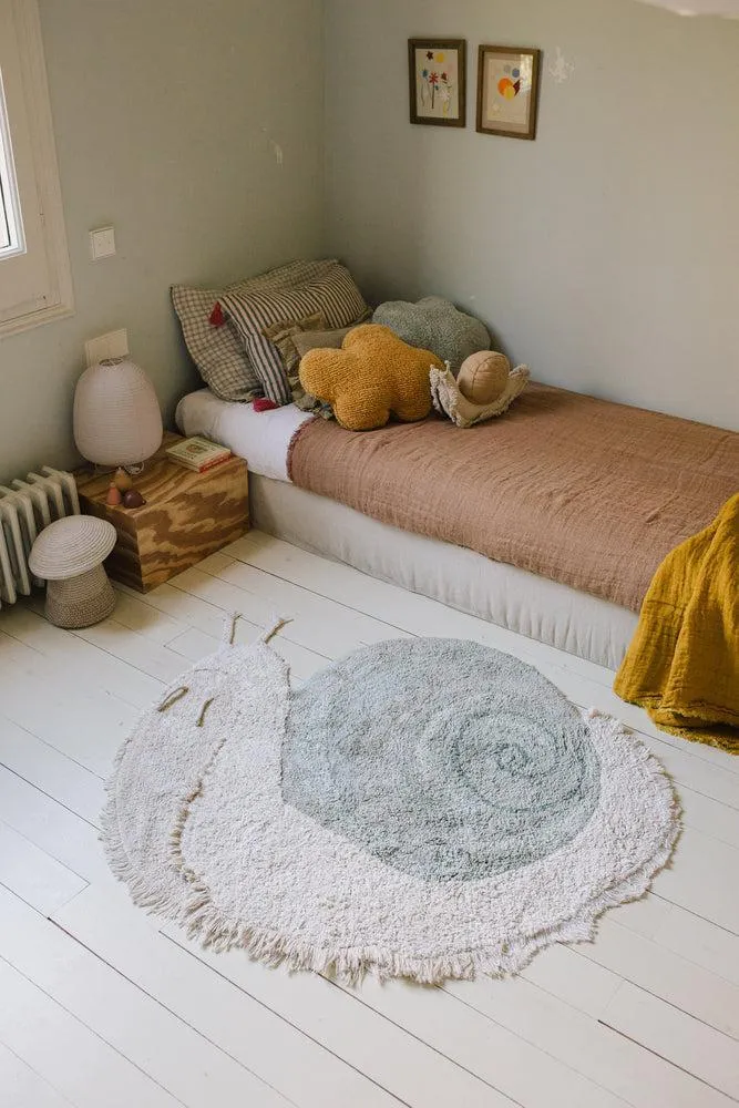 WASHABLE ANIMAL COTTON RUG SNAIL