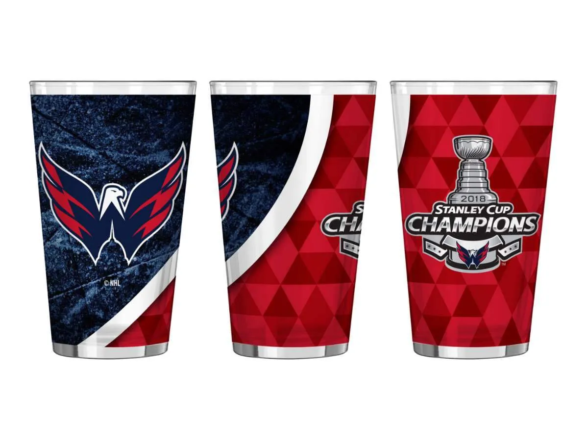 Washington Capitals 2018 NHL Stanley Cup Champions Boelter Sublimated Pint Glass