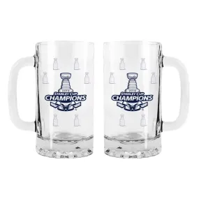 Washington Capitals 2018 Stanley Cup Champions Boelter Satin Etch Glass Beer Mug