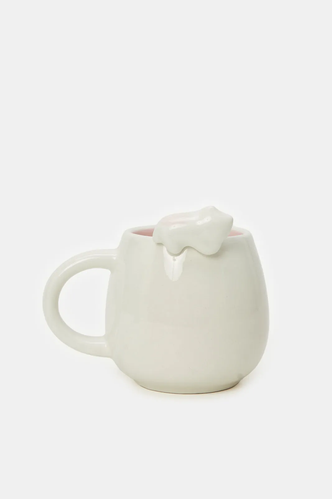 White And Pink Cat Mug