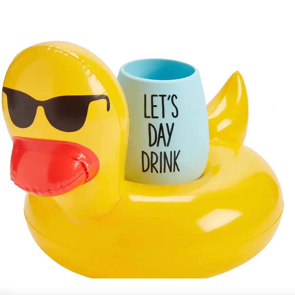 Wine Floaty Set - Rubber Duck