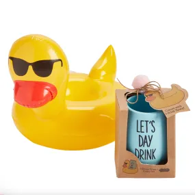 Wine Floaty Set - Rubber Duck