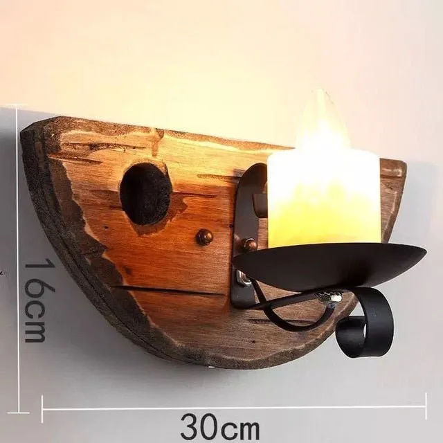 Wooden LED Wall Sconce