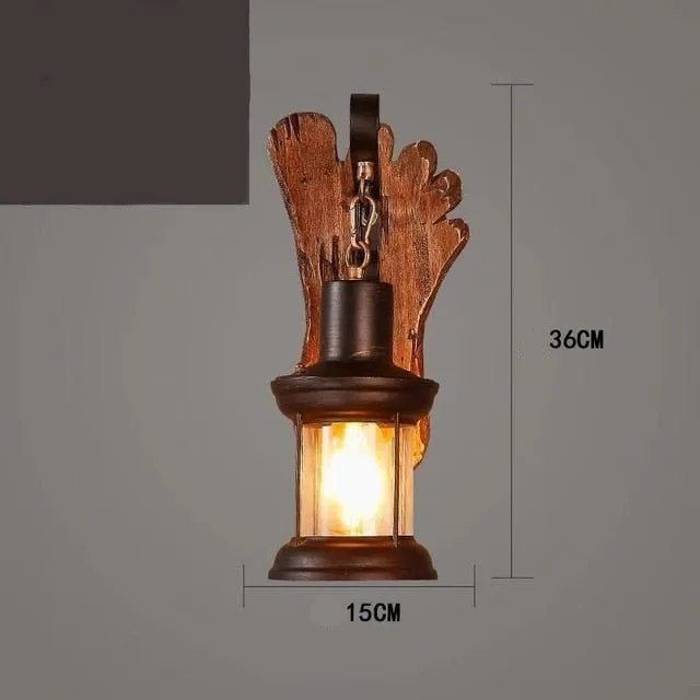 Wooden LED Wall Sconce