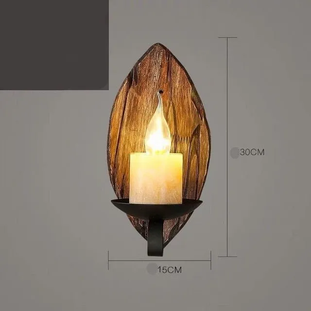 Wooden LED Wall Sconce